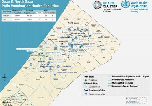 1725018798 865 خرائط لأماكن التطعيم ضد شلل الأطفال في قطاع غزة