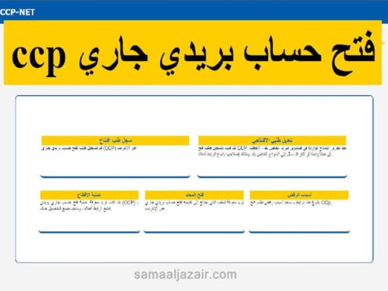 Algérie Poste رابط ملف فتح حساب بريدي جاري CCP بريد الجزائر – شبكة أطلس سبورت – المربع